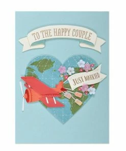 Hello Shop Monrovia Pouches Papyrus Flight Just Married Wedding Card