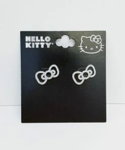 Sanrio Hello Kitty Bow Rhinestone Earrings