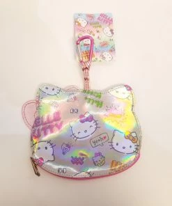 Sanrio Hello Kitty Metallic Face Aurora Key Ring JP