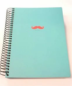 Hello Shop Monrovia Bonjour Mustache 4 Subject Spiral Notebook