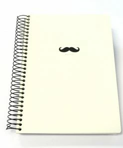 Hello Shop Monrovia Bonjour Mustache 4 Subject Spiral Notebook