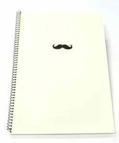 Hello Shop Monrovia Notebooks Bonjour Mustache Spiral Notebook