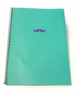 Hello Shop Monrovia Notebooks Bonjour Mustache Spiral Notebook