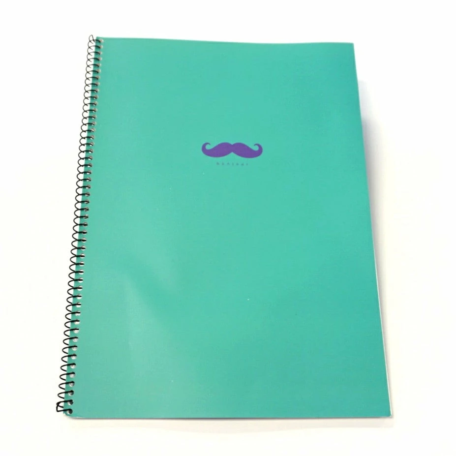 Hello Shop Monrovia Notebooks Bonjour Mustache Spiral Notebook