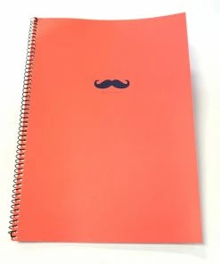 Hello Shop Monrovia Notebooks Bonjour Mustache Spiral Notebook