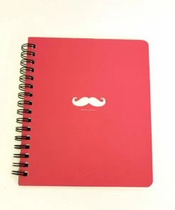 Hello Shop Monrovia Bonjour Mustache Mini Spiral Notebook Notebooks
