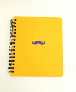 Hello Shop Monrovia Bonjour Mustache Mini Spiral Notebook Notebooks