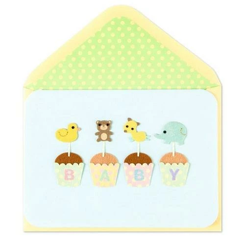 Sanrio Monrovia Papyrus Cupcakes New Baby Card