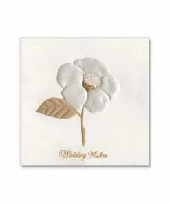 Hello Shop Monrovia Pouches Papyrus White Flower Wedding Card