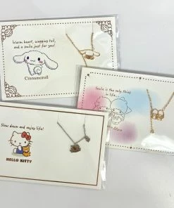 Sanrio Characters Sterling Silver Necklaces With Paper Card