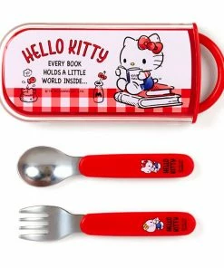 Sanrio Hello Kitty Talk Spoon And Fork Utensil Set